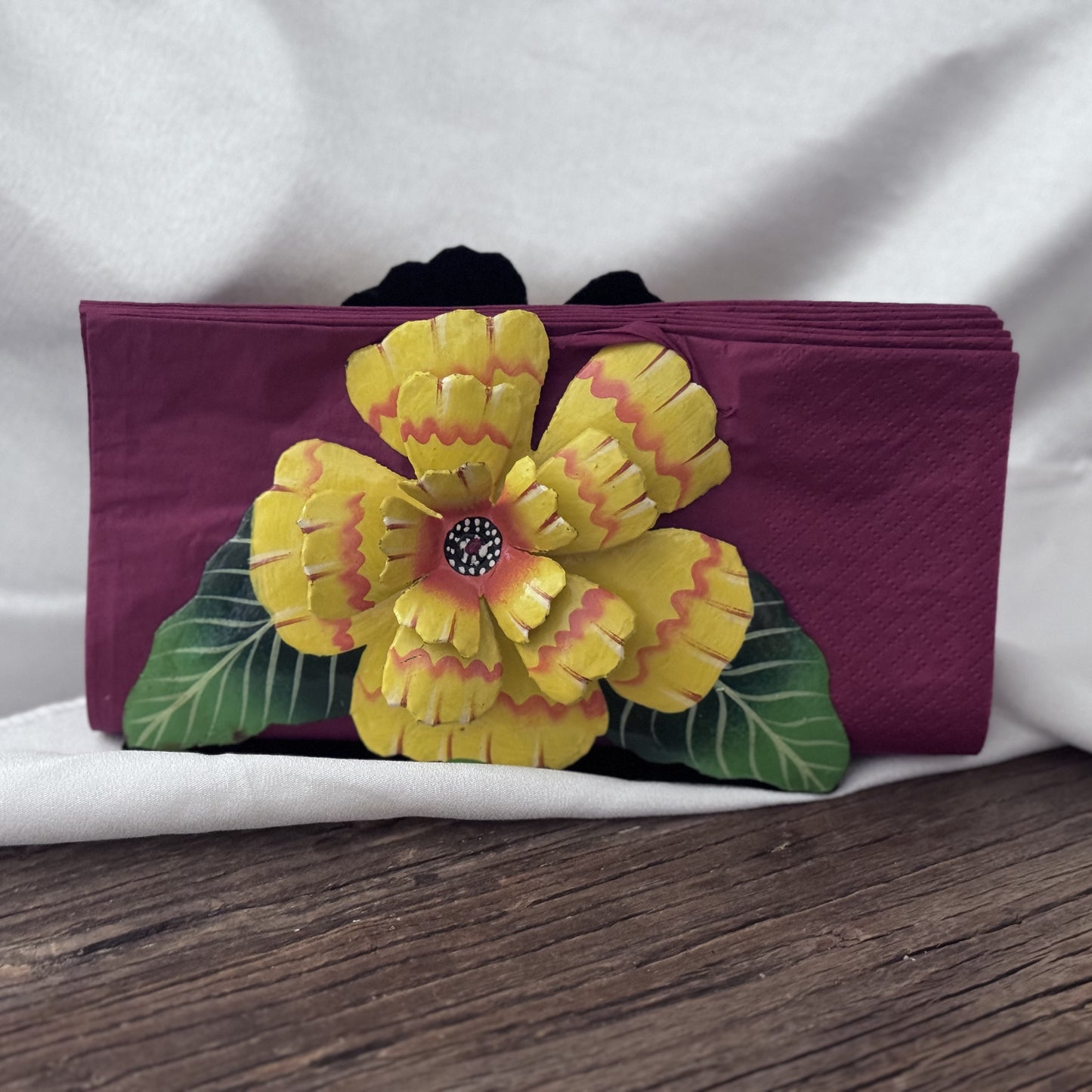 Metal Floral 3D Napkin Holder