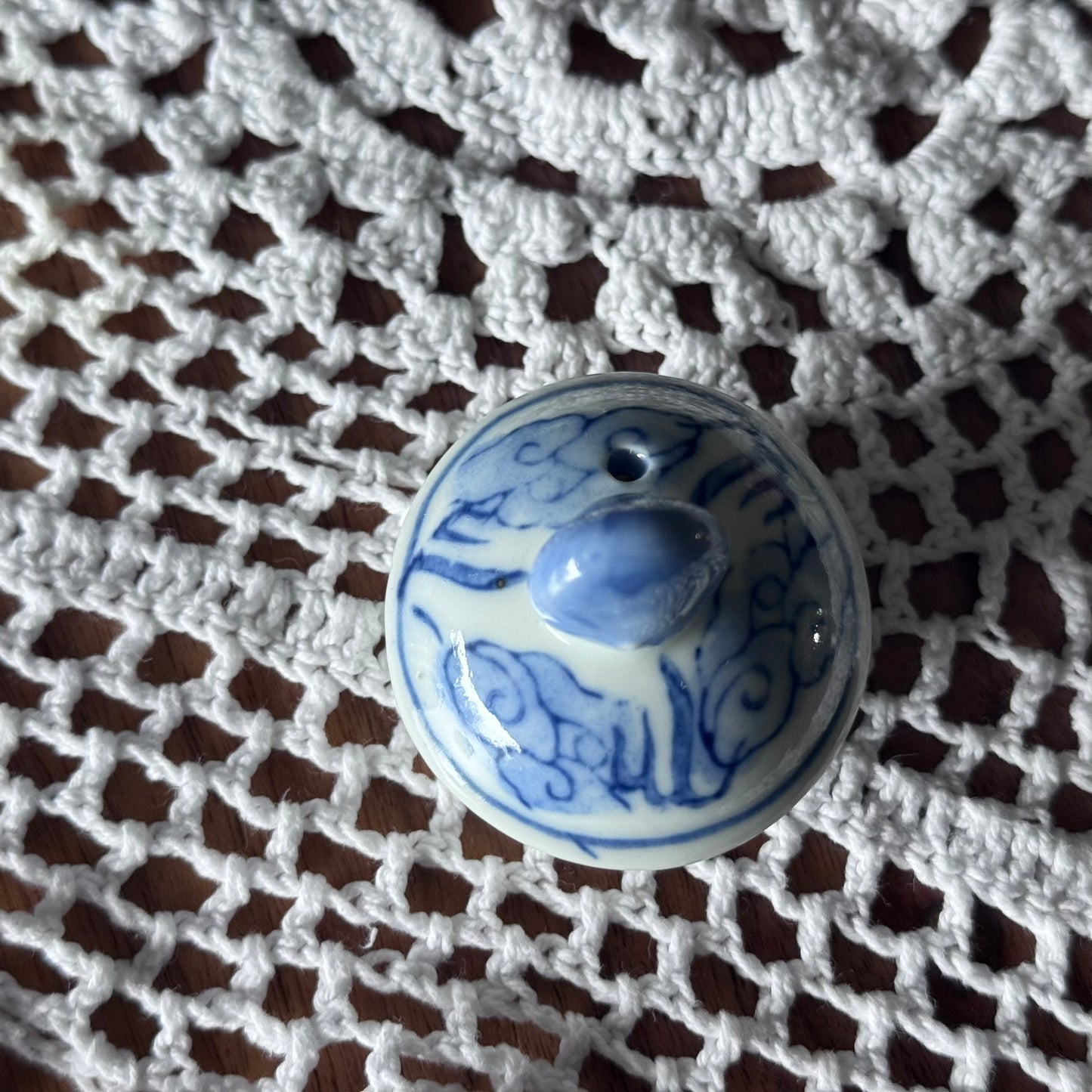 Vintage Porcelain Chinese Dragon Teapot