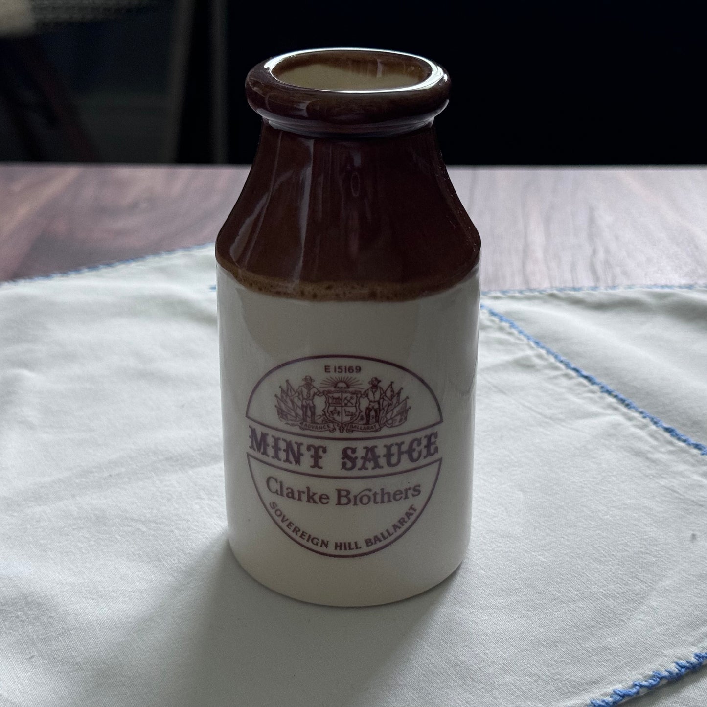 Mint Sauce Mini Pottery Crock
