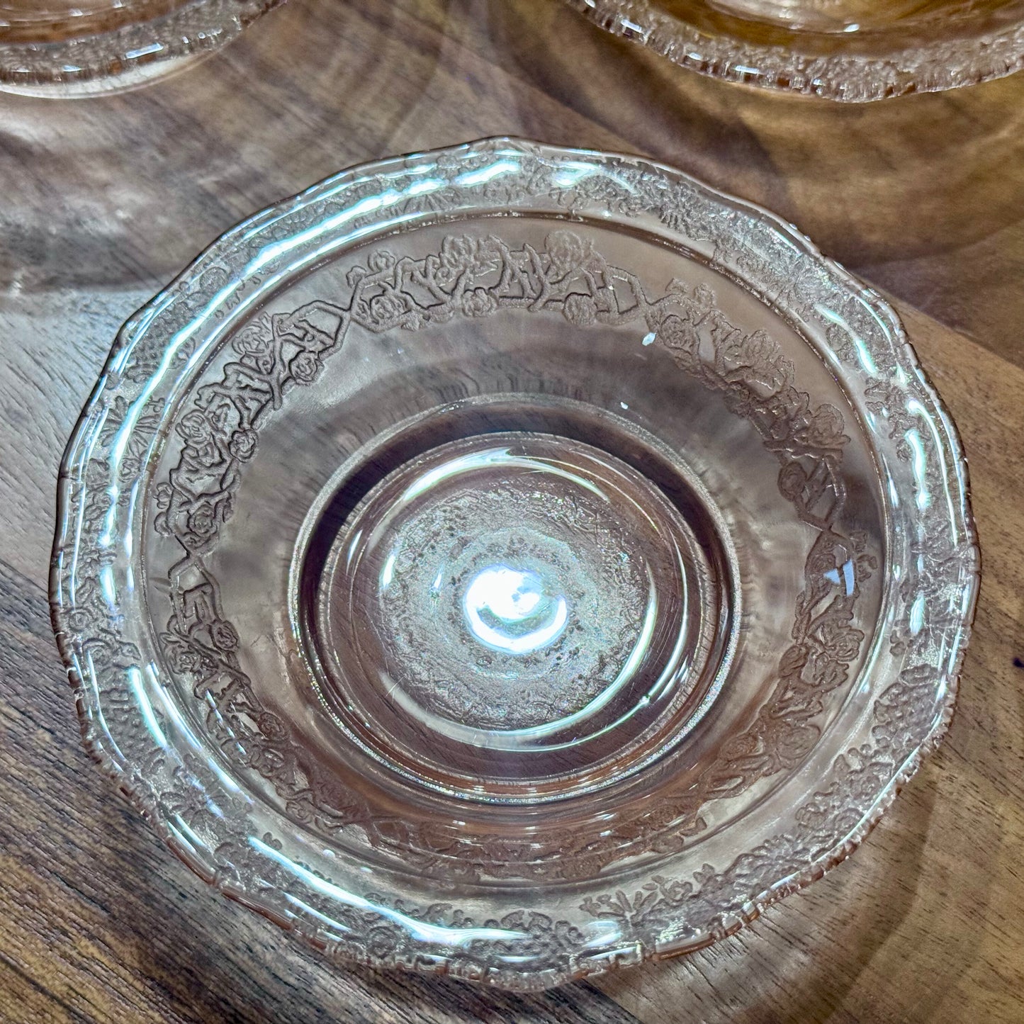 Federal Depression Glass 'Normandie' Pink Bread & Butter/Dessert Bowl