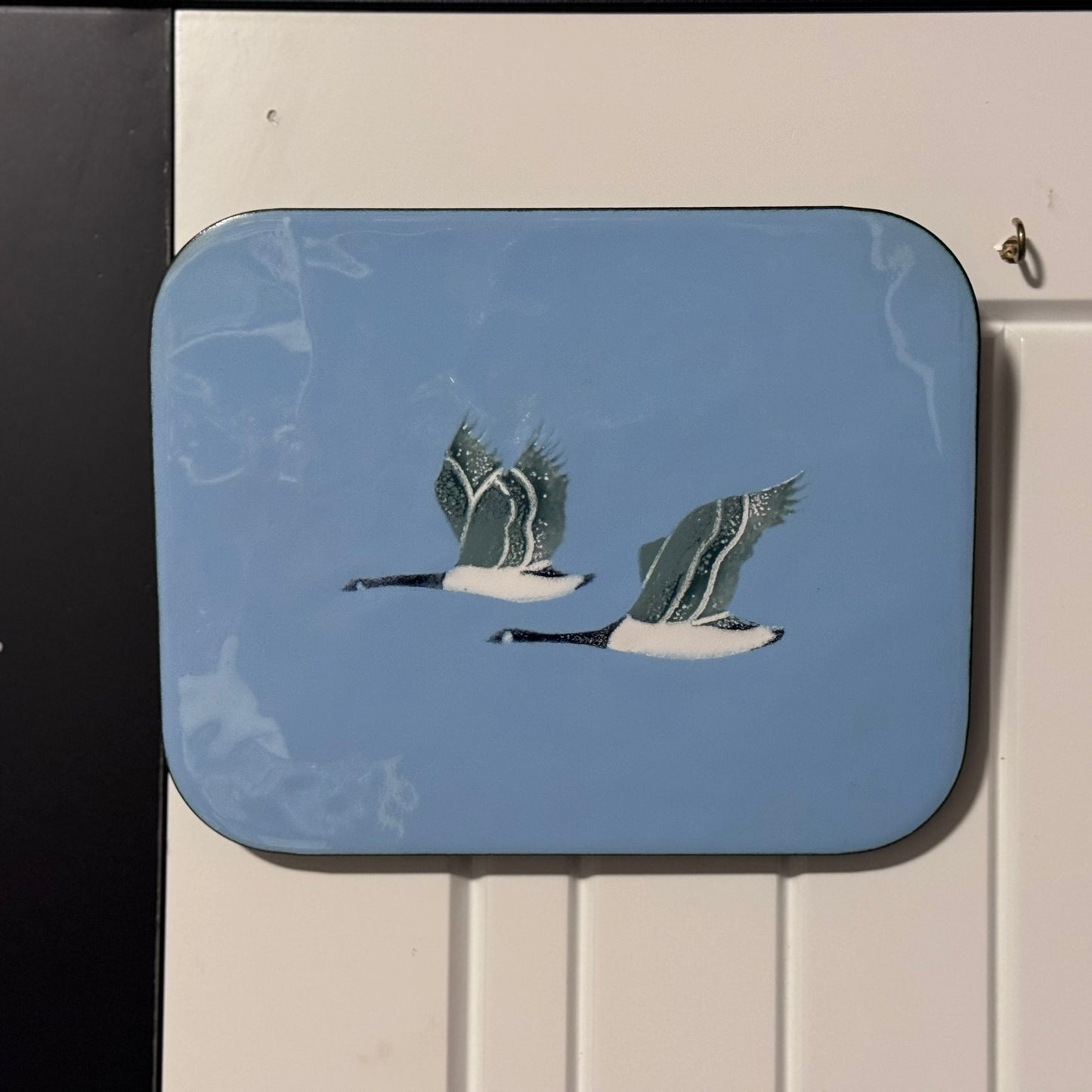 Canadian Goose Enamel Cooper Trivet Wall Hanging