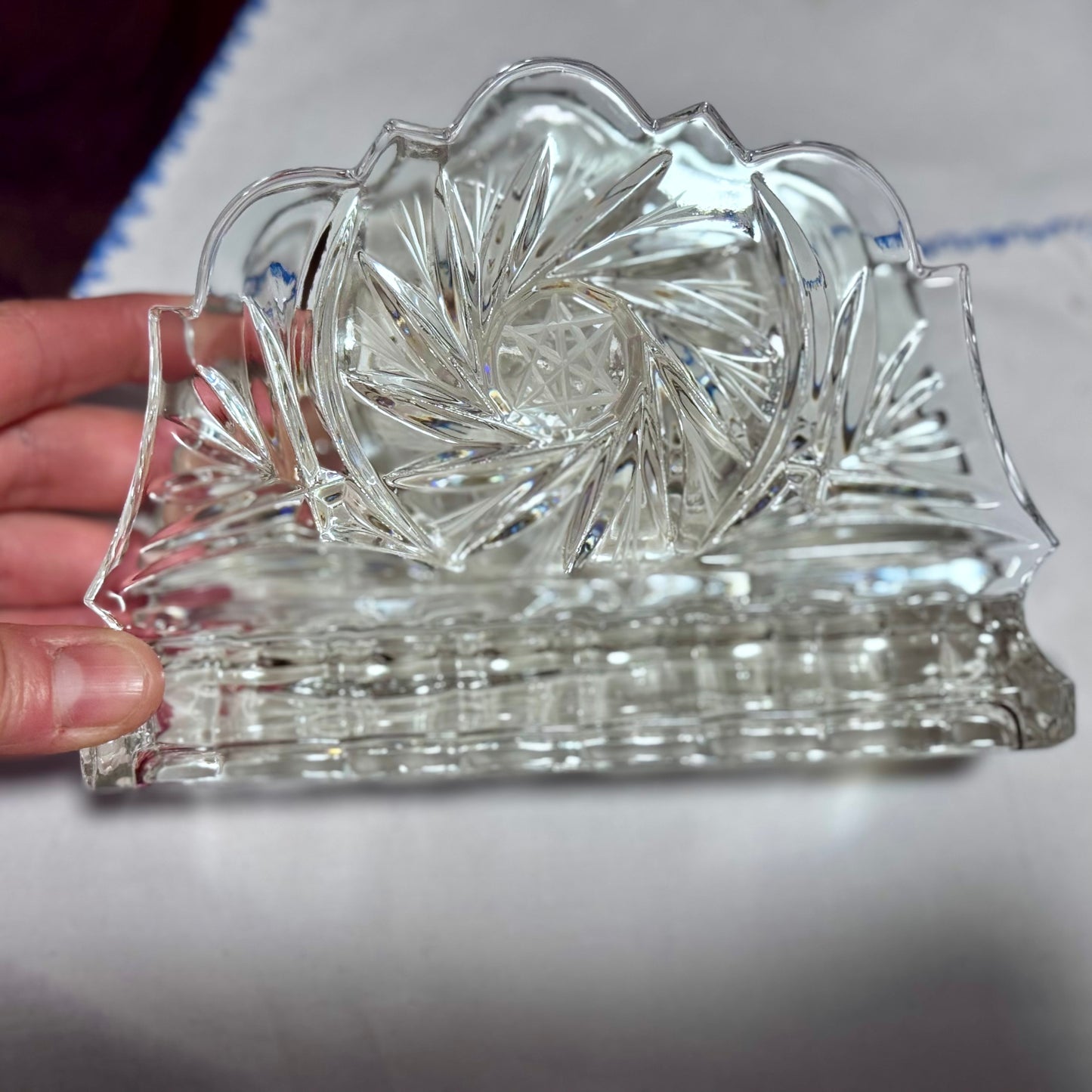 Pinwheel Crystal Napkin Holder