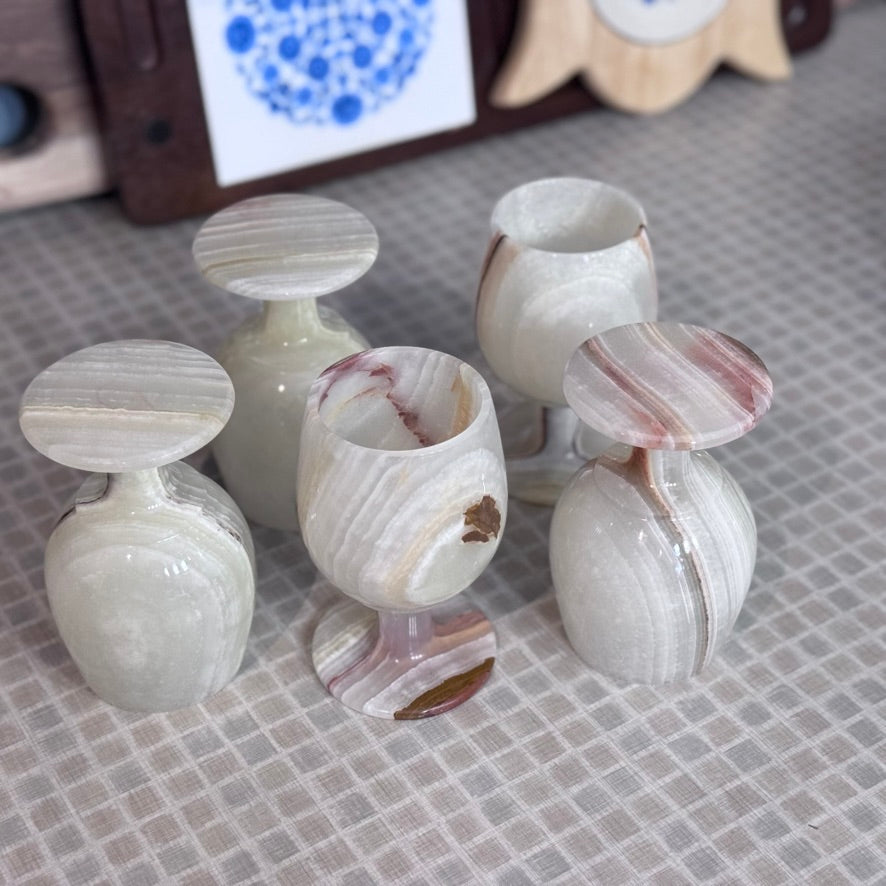 Onyx Alabaster Goblets