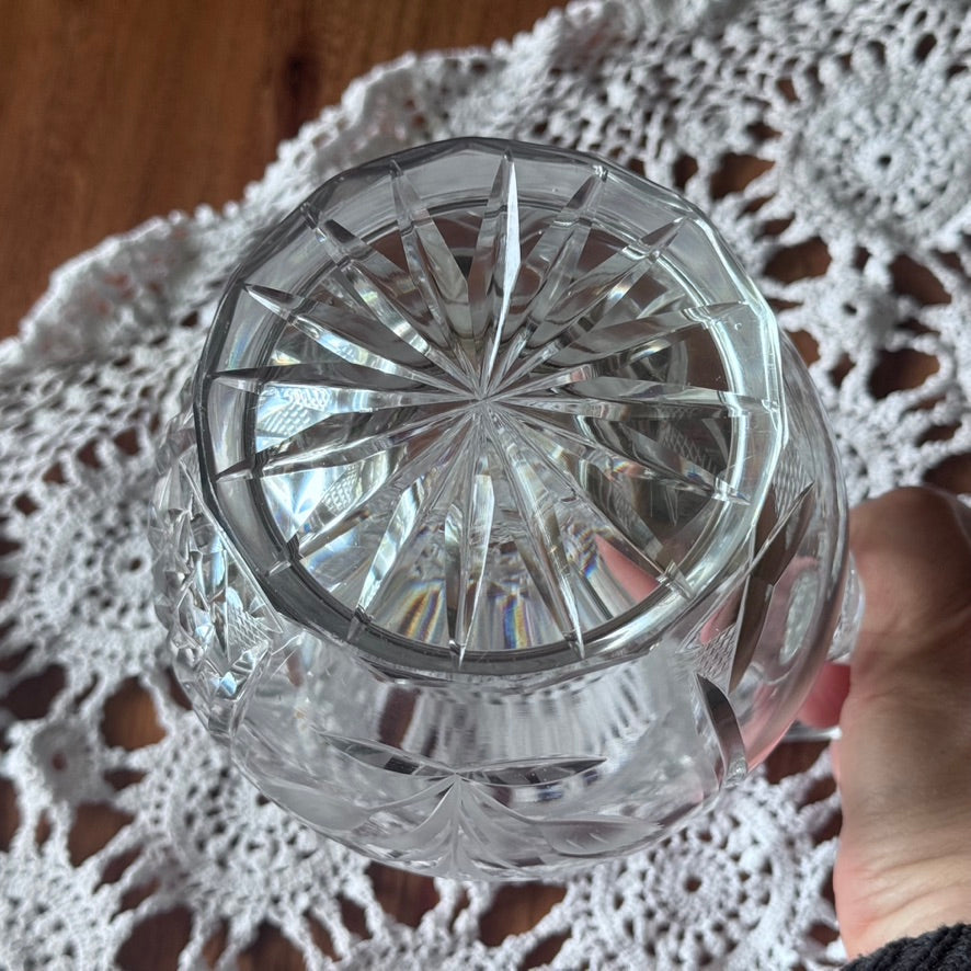 Vintage Cut Crystal Glass Pitcher