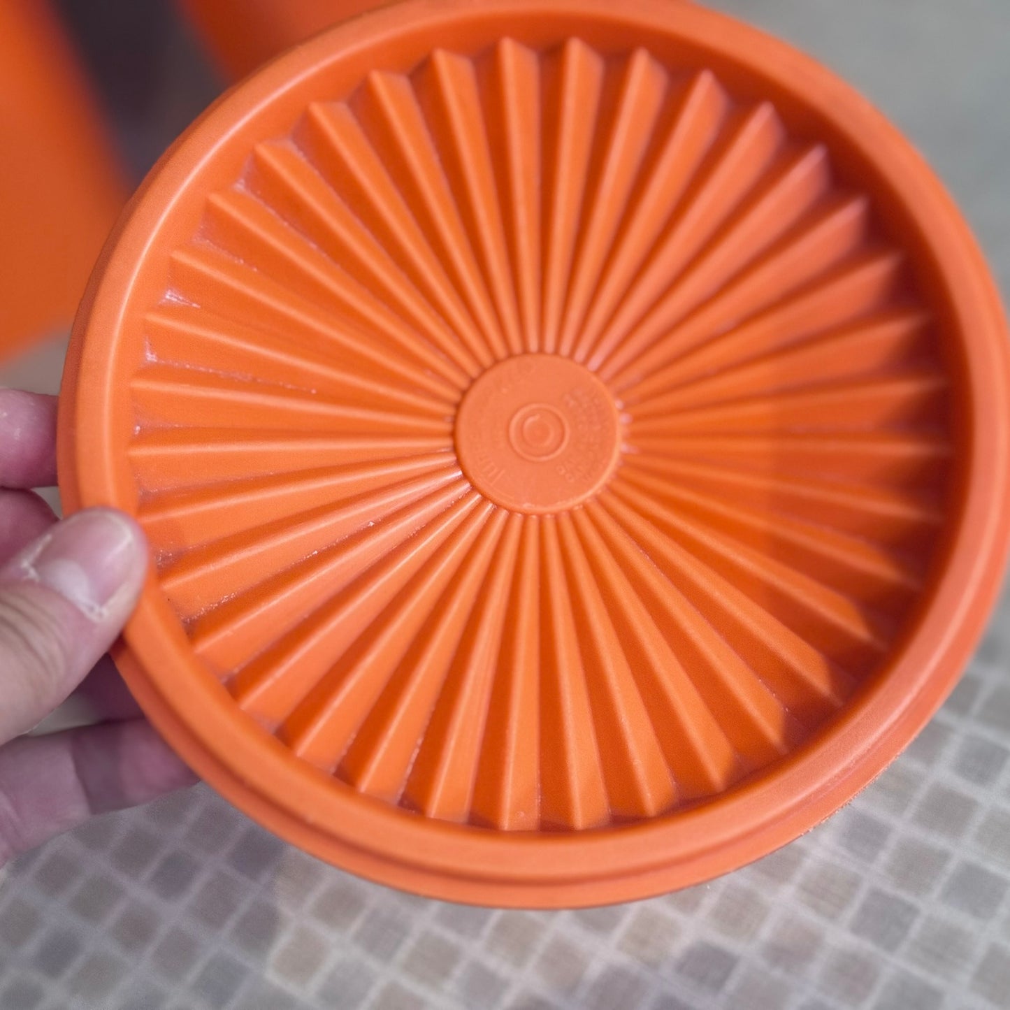 Harvest Orange Servalier Tupperware Canister Set