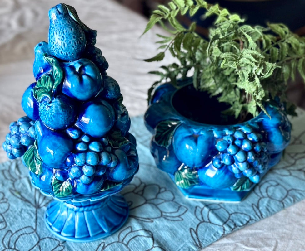 INARCO Blue Mood Indigo Topiary Fruit Centrepiece
