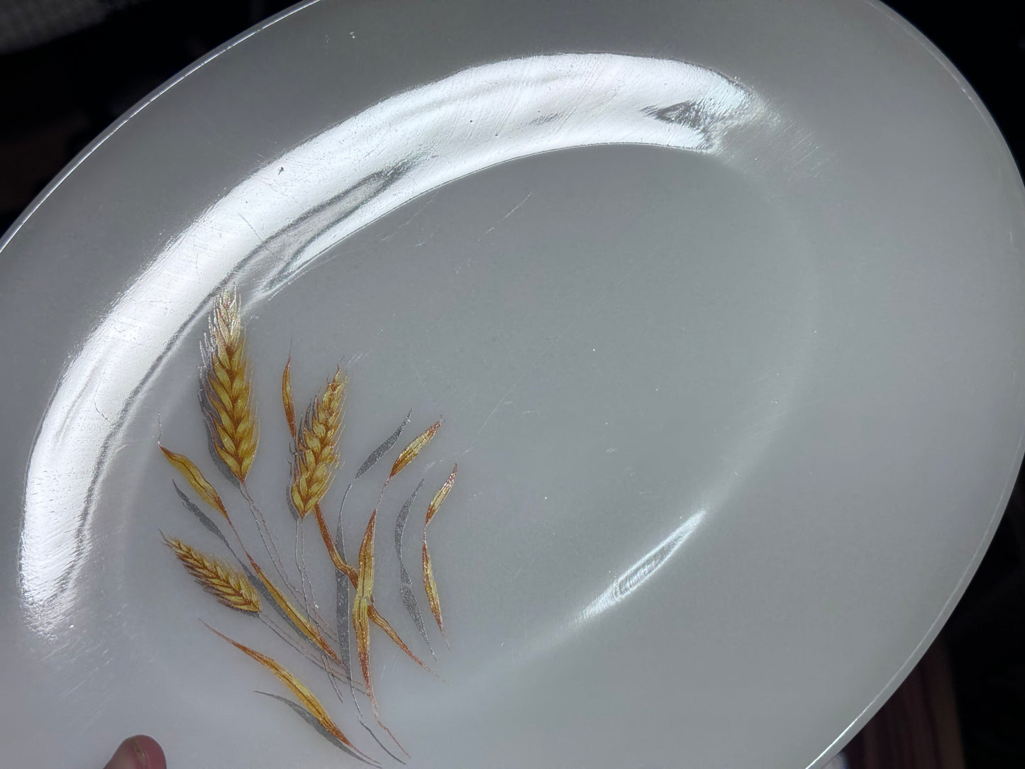 Fire King Golden Wheat Oval Serving Platter