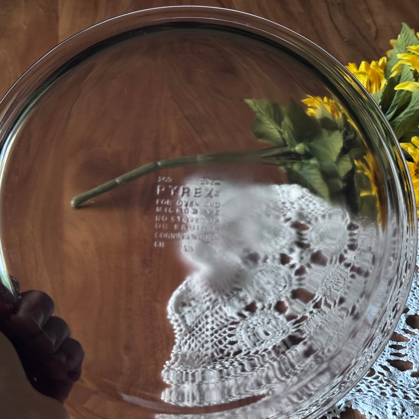 PYREX #209 Smoke Glass Pie Plate