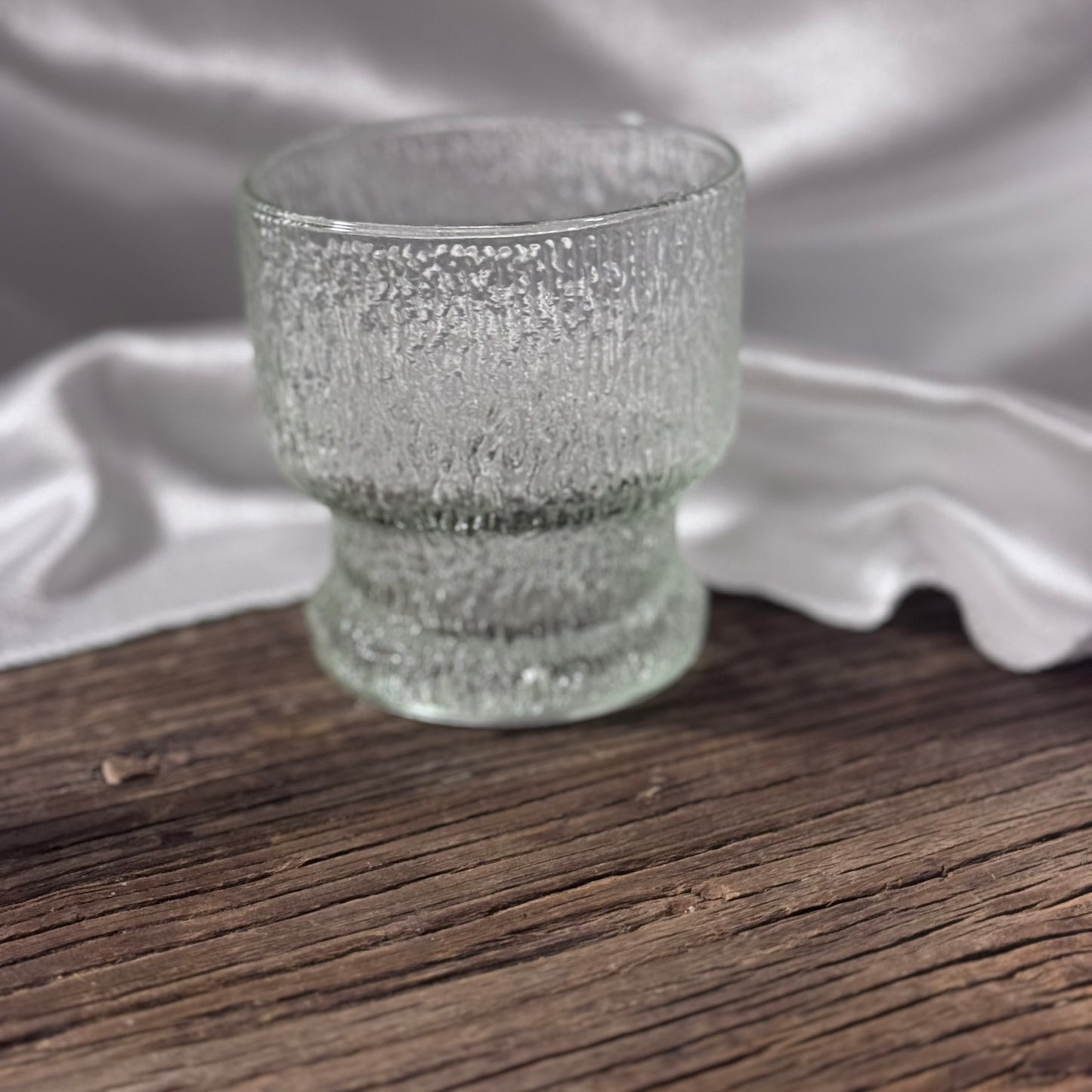 Oberglas Nordic Bark Austria Clear Glass Decanter W/Stopper