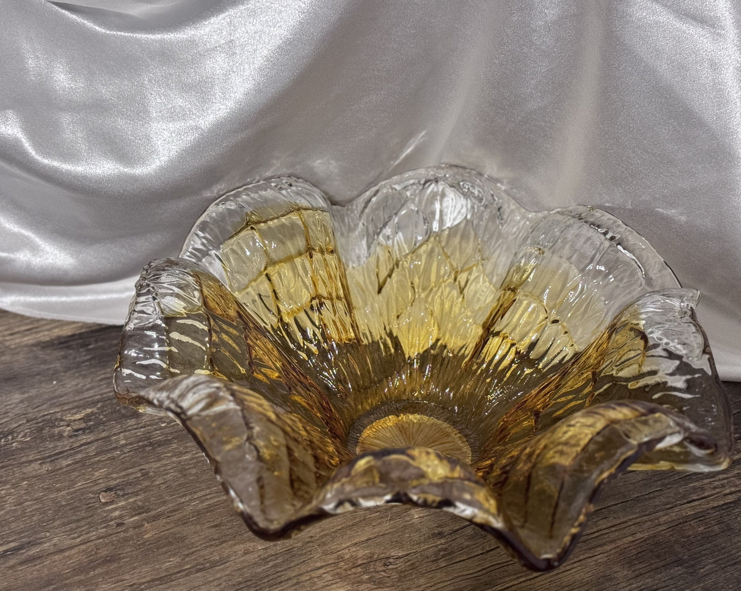 Murano Amber Glass Bowl