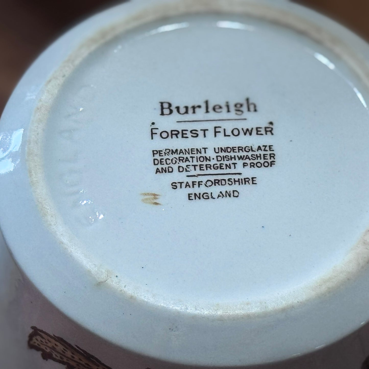 Burleigh England 'Forest Flower' Gravy Boat