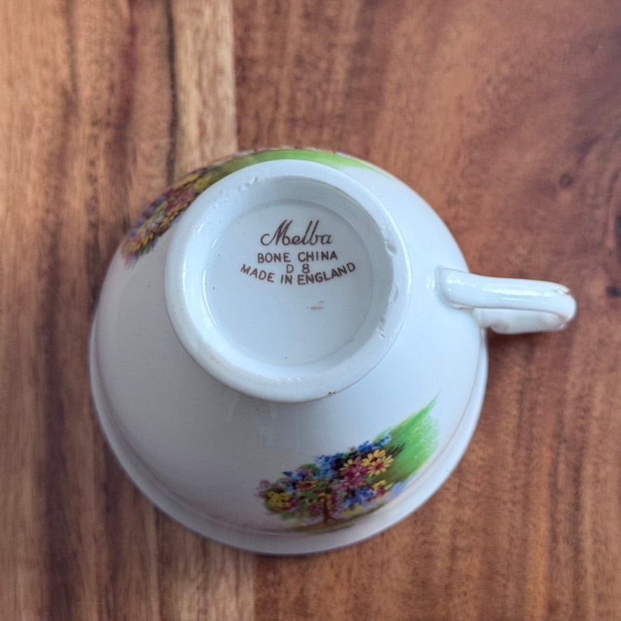 Melba England Teacup & Saucer