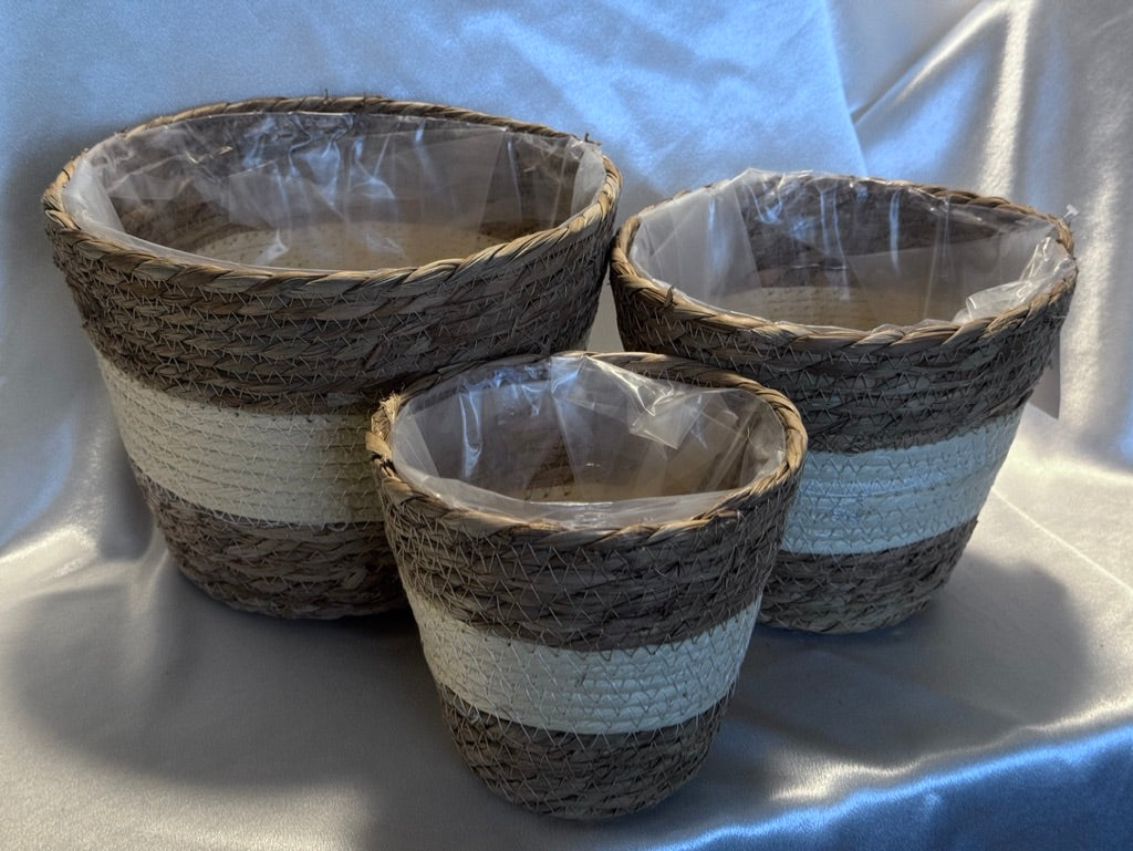 Woven Flower Pot Set