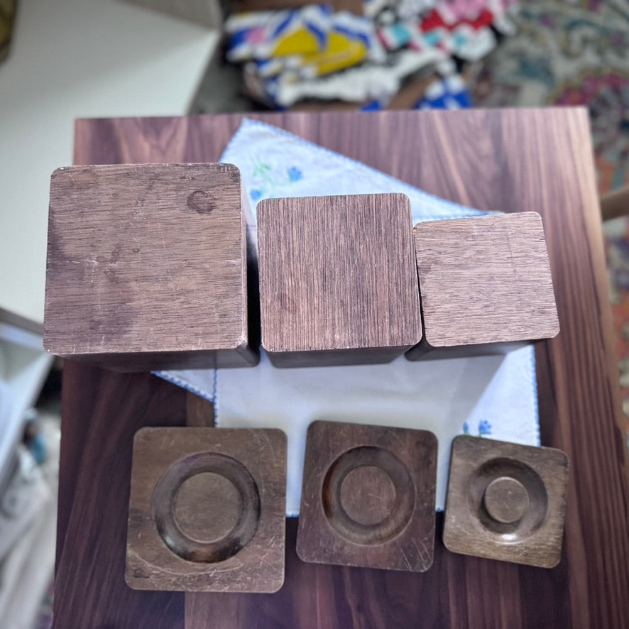 Wooden Canisters Set of 3