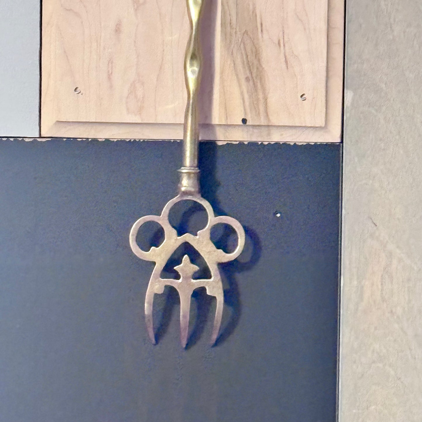 Vintage Brass Toasting Fork - Witch