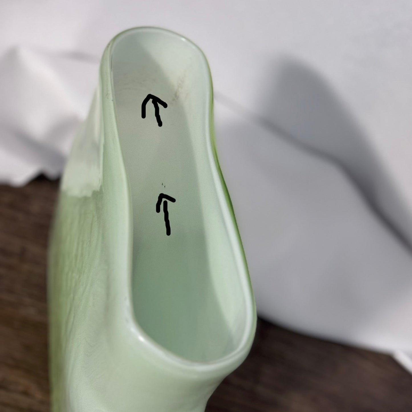 Green Glass Planter Vase