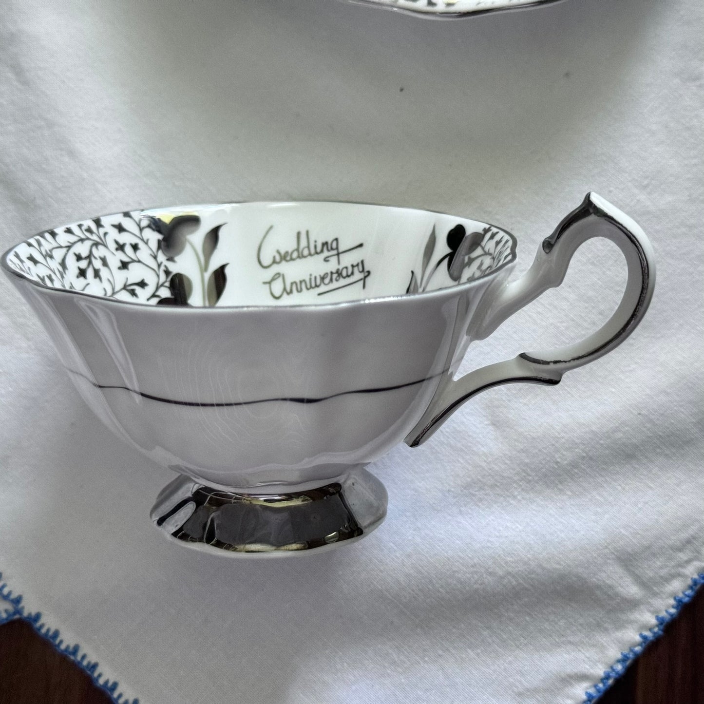 Queen Anne Wedding Anniversary Tea Cup and Saucer