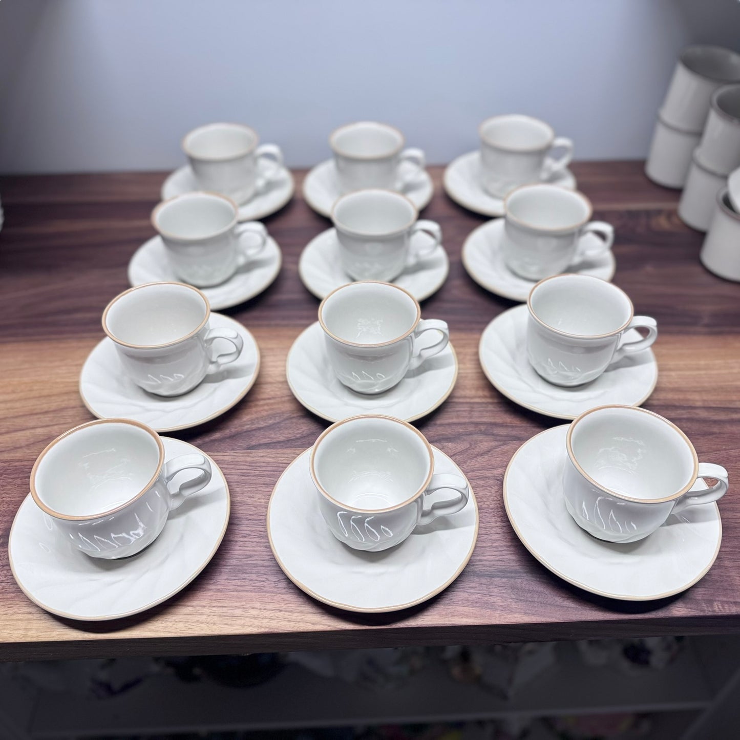 Sculptura Hearthside Stoneware Japan Teacup & Saucer Set