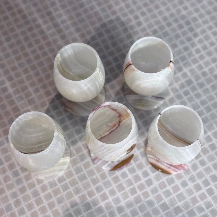 Onyx Alabaster Goblets