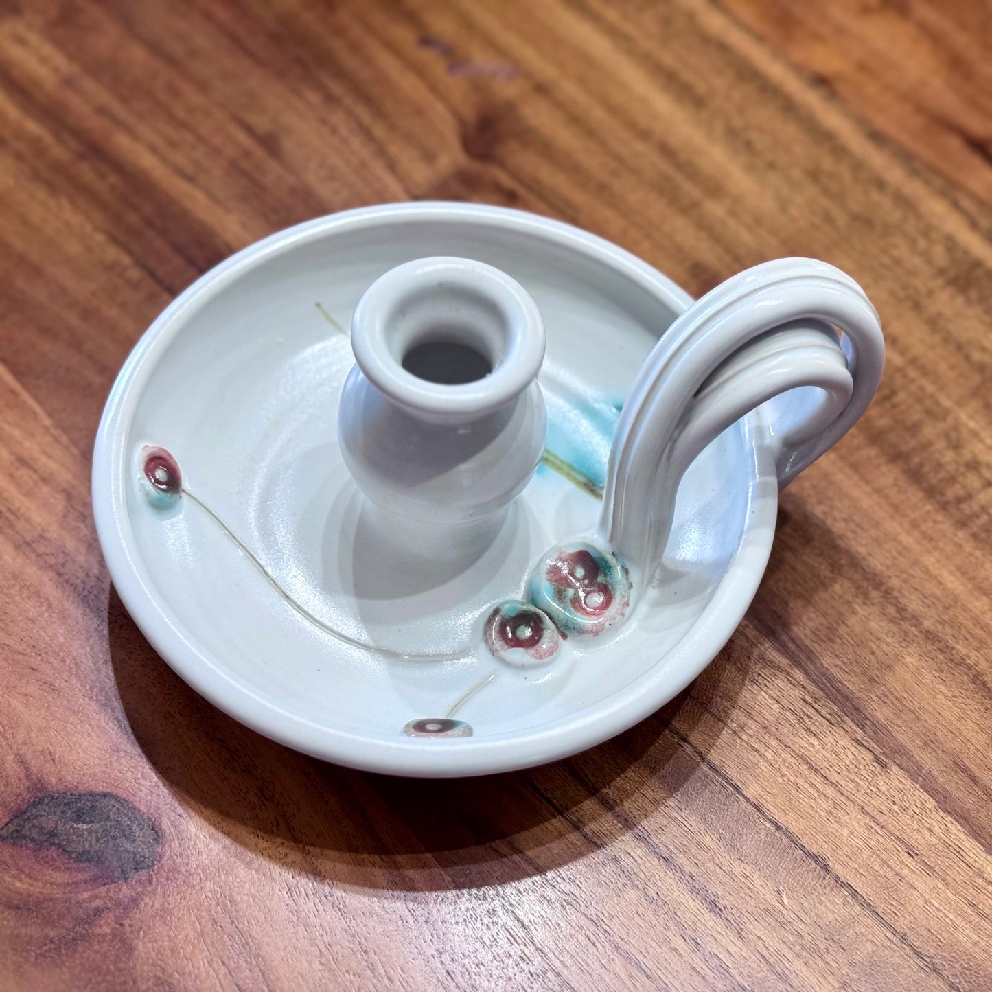 Finger Loop Ballydougan Pottery Candlestick Holder