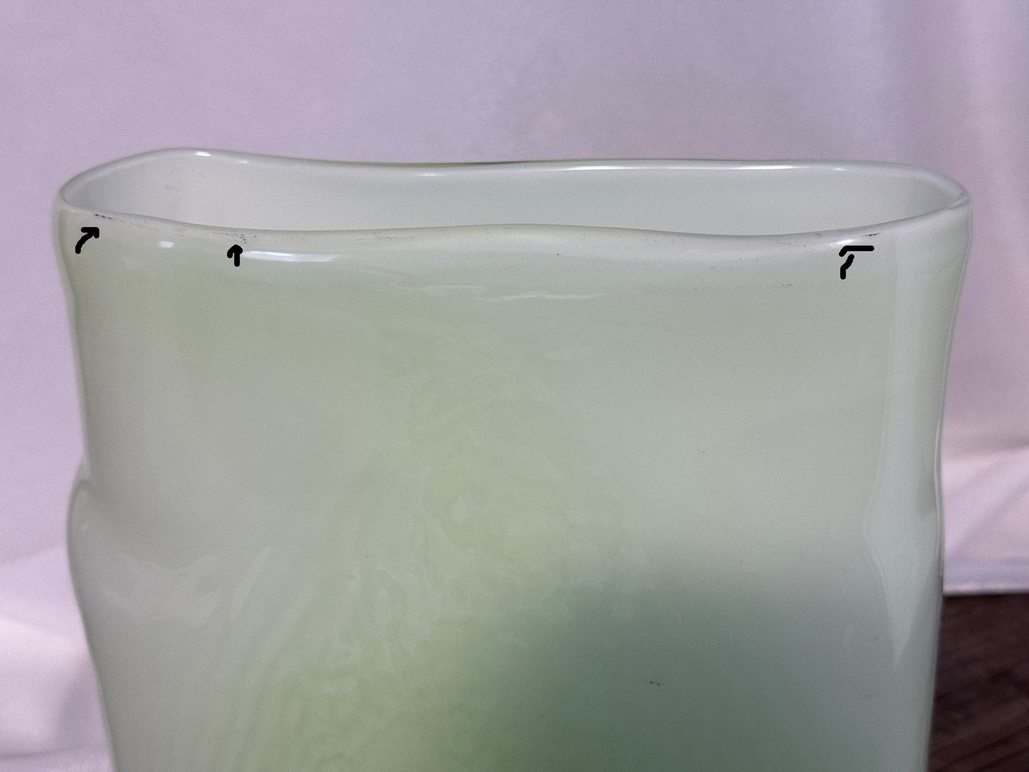 Green Glass Planter Vase
