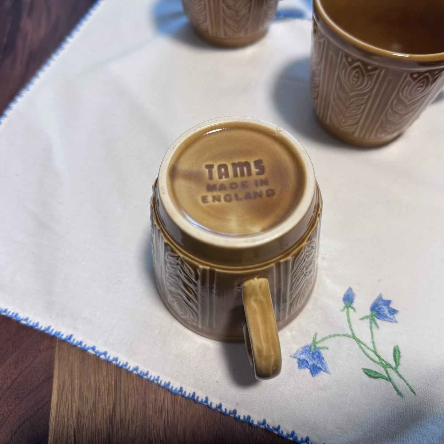 Tams England Harvest Gold Tulip Coffee Cups & Saucers
