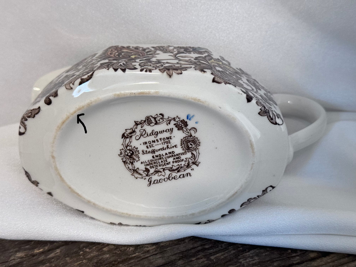 Ridgway England Gravy Boat & Plate