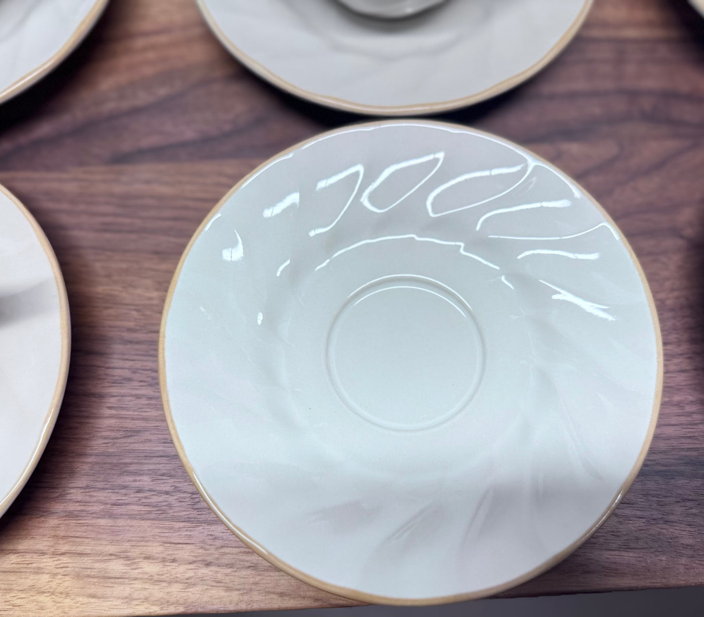 Sculptura Hearthside Stoneware Japan Teacup & Saucer Set