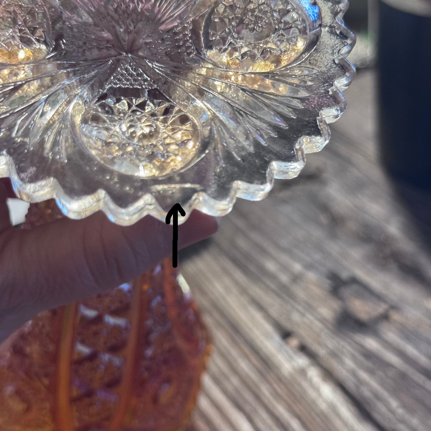 Imperial Iridescent Orange Carnival Glass Vase