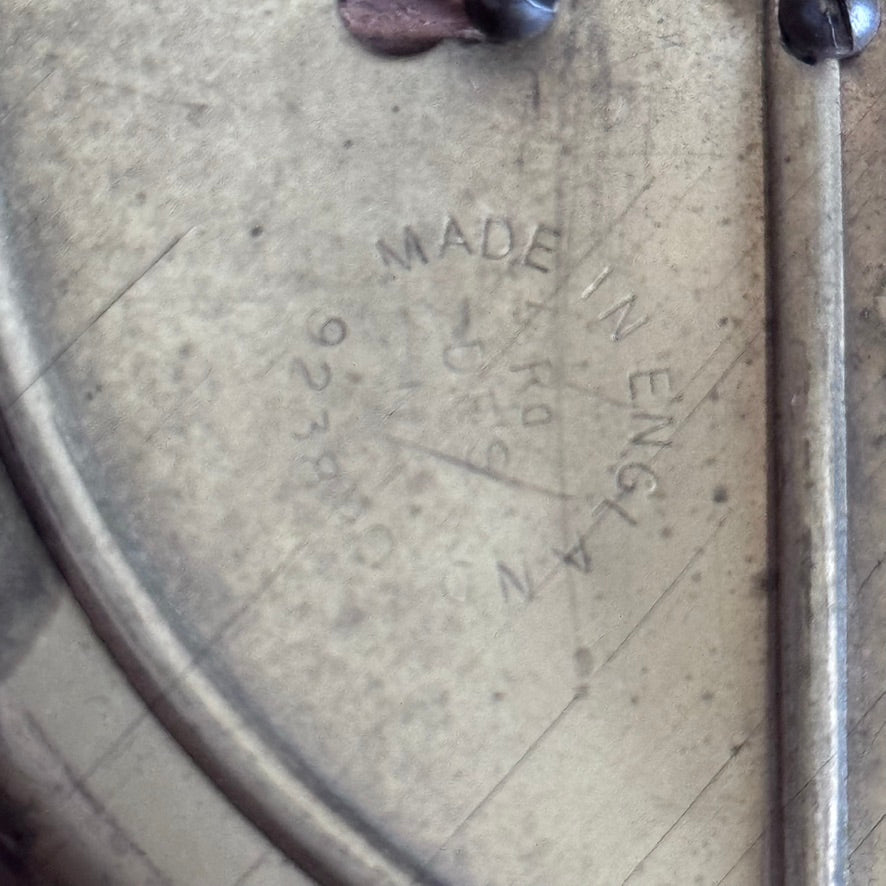 Brass Metal and Wood Wall Hanging Bed Warmer/Pan