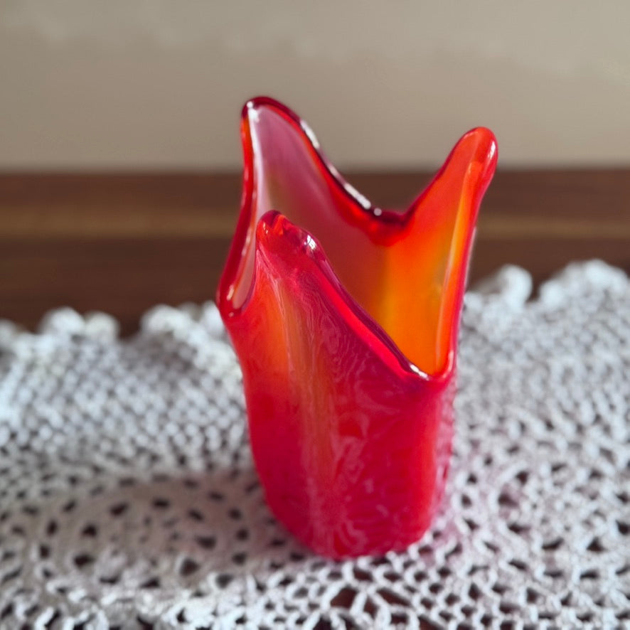 Japanese Swung Art Glass Vase