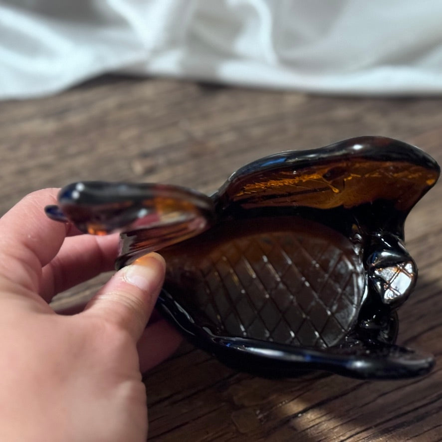Viking Glass/Brown Glass Swan