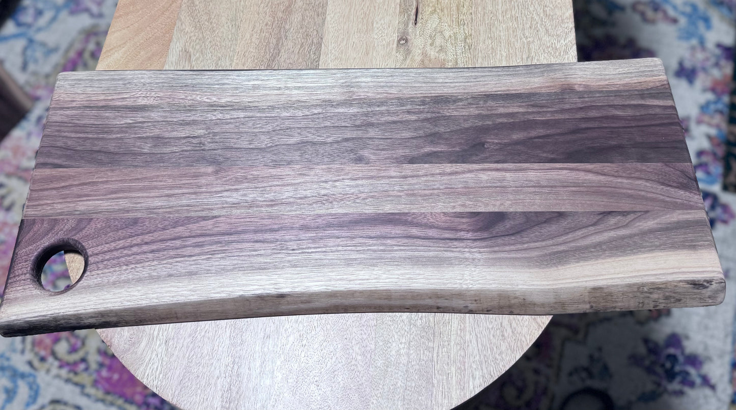 Large Live Edge Walnut Cutting Board