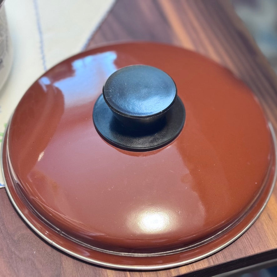 Enamel Floral Saucepan Made In Poland