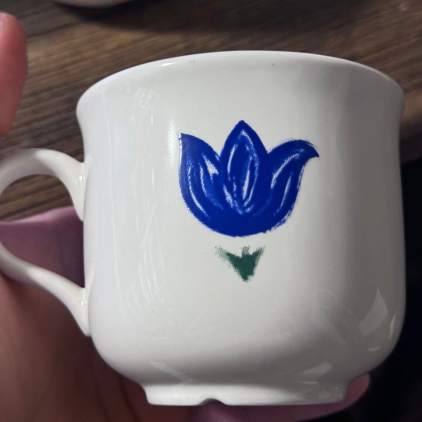 John Tams, England 'Tulip' Cup and Saucers