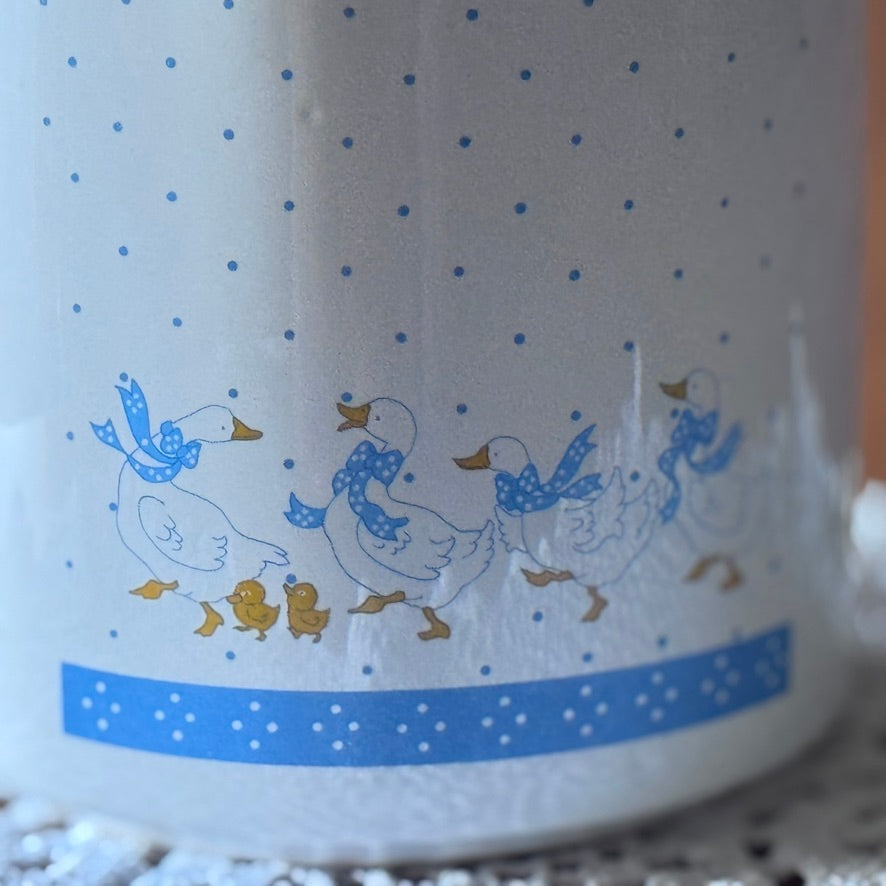 Blue Geese & Polka Dot Canister
