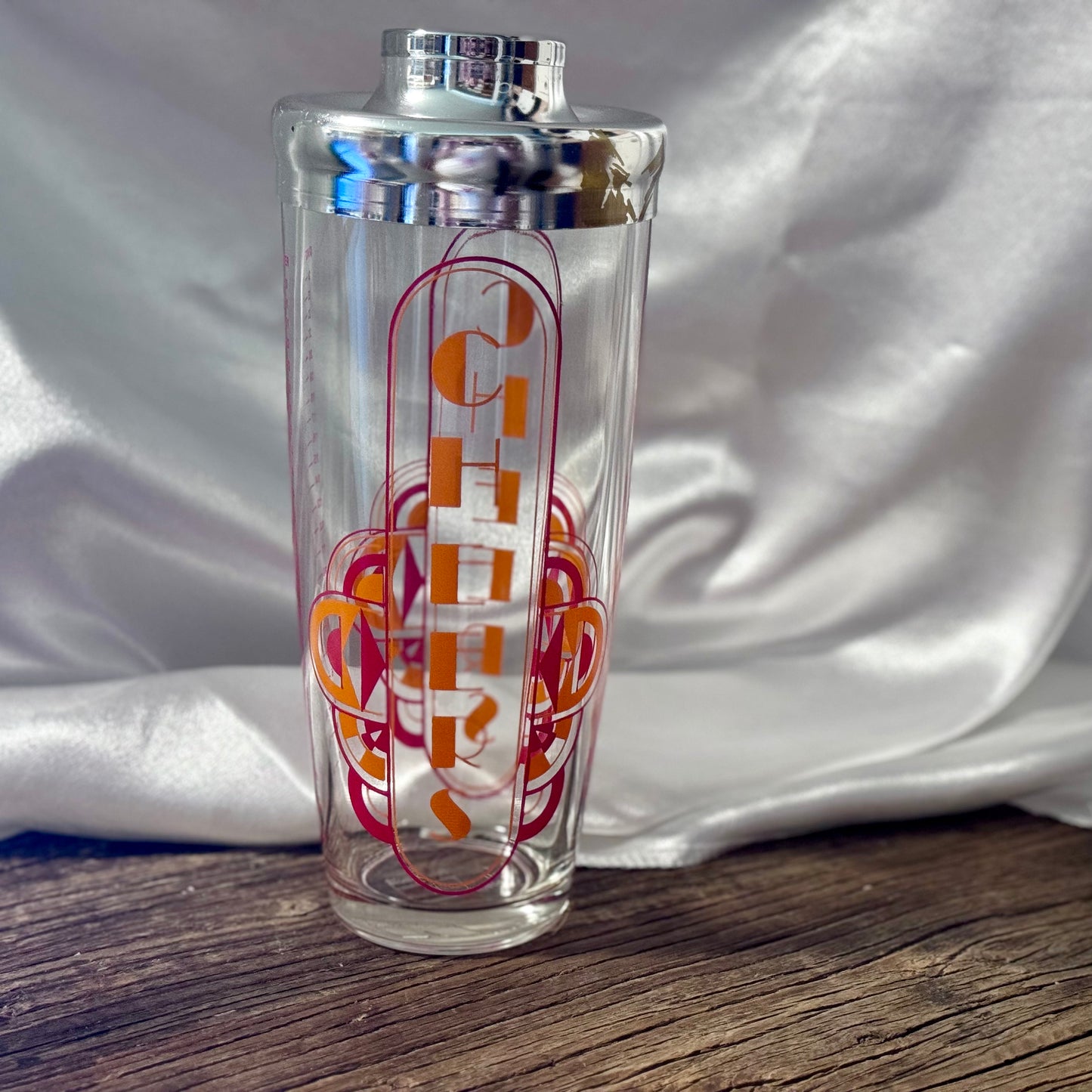 Irvinware Glass Art Deco Cocktail Shaker