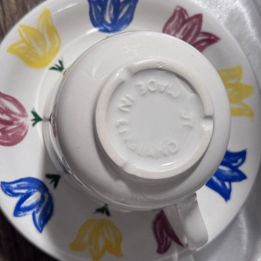 John Tams, England 'Tulip' Cup and Saucers