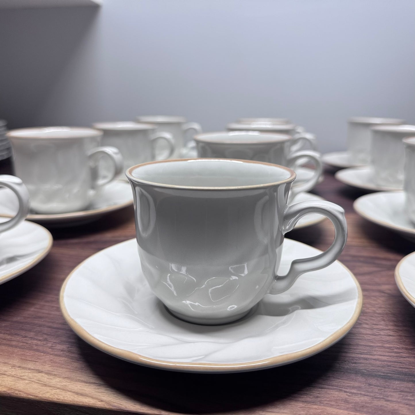 Sculptura Hearthside Stoneware Japan Teacup & Saucer Set