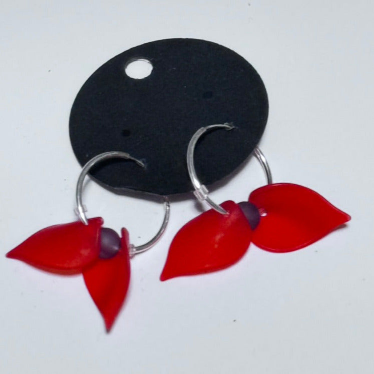 Sonia Ferland Earrings - Red Petals