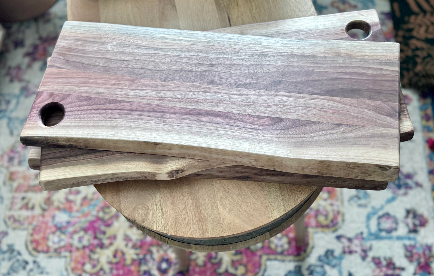 Large Live Edge Walnut Cutting Board