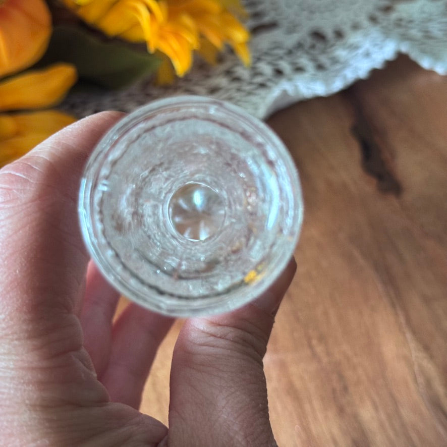 Small Pressed Glass Posy Bud Vase