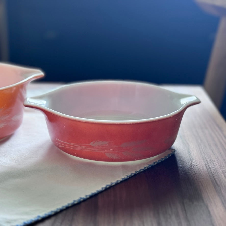 Pyrex Autumn Harvest Wheat Small Casserole Bowls