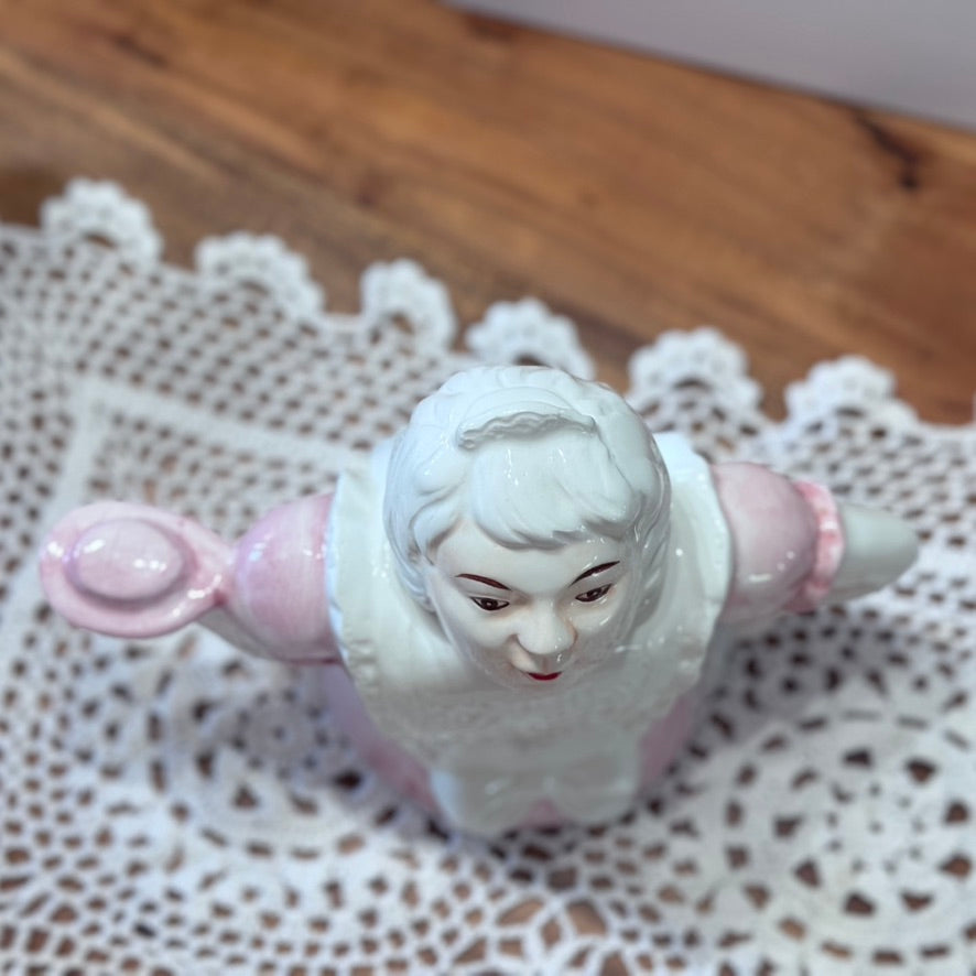 Vintage Ceramic Waitress Teapot