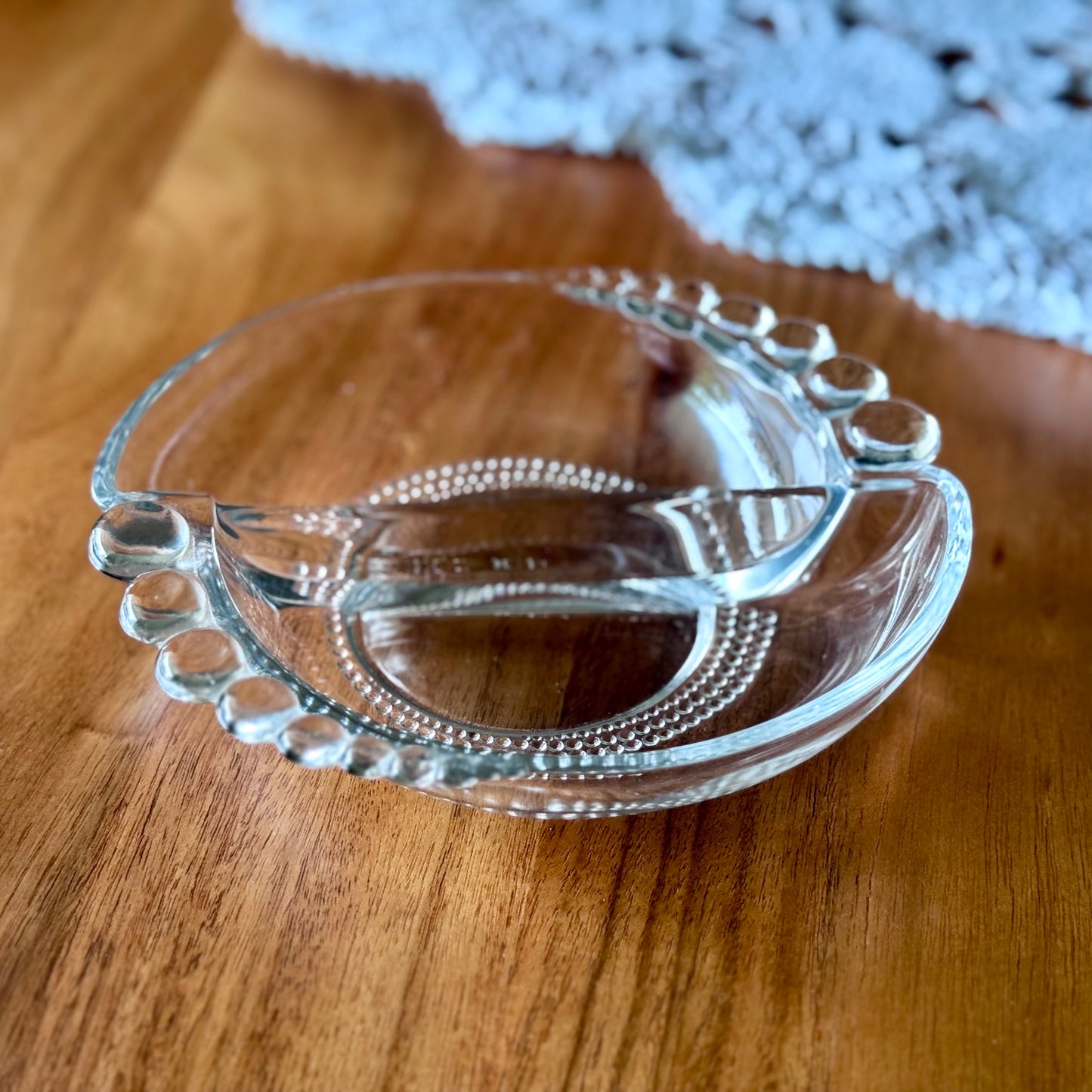 Duncan & Miller Teardrop Bubble Glass Divided Dish