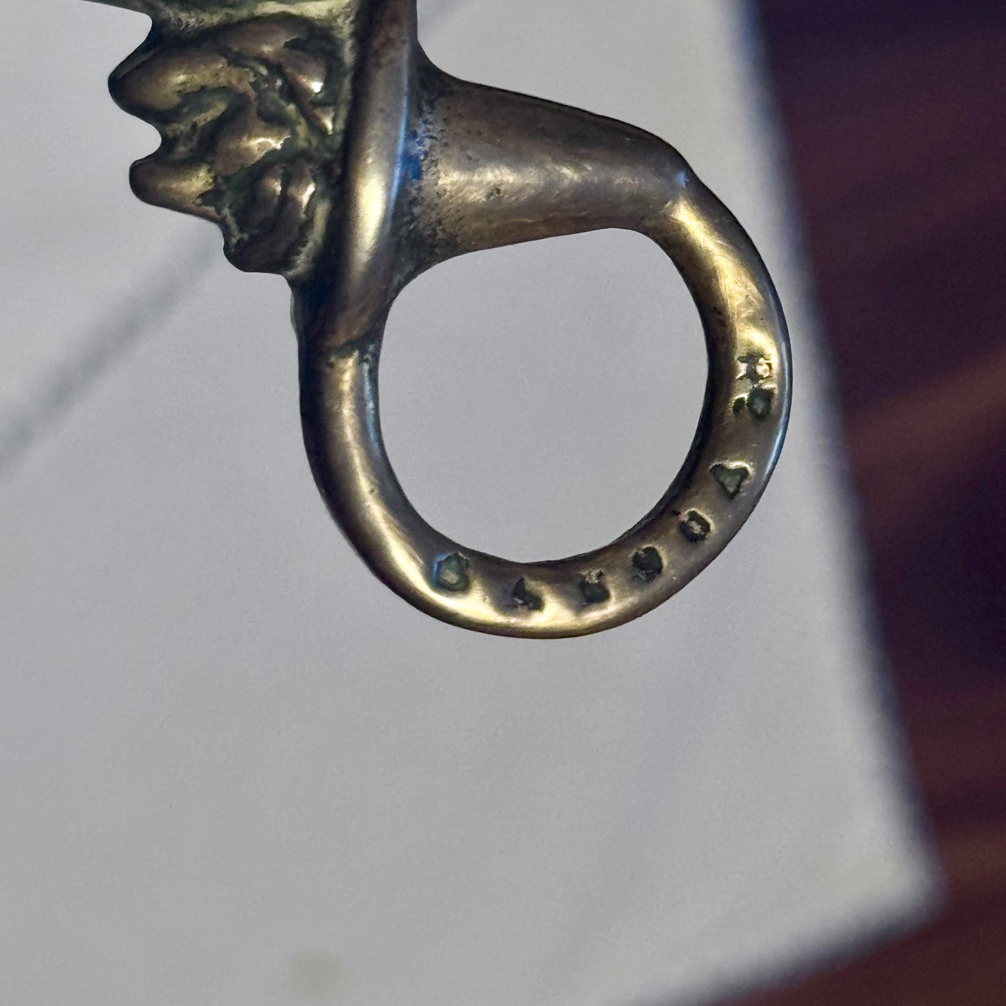 Vintage Brass Toasting Fork - Witch