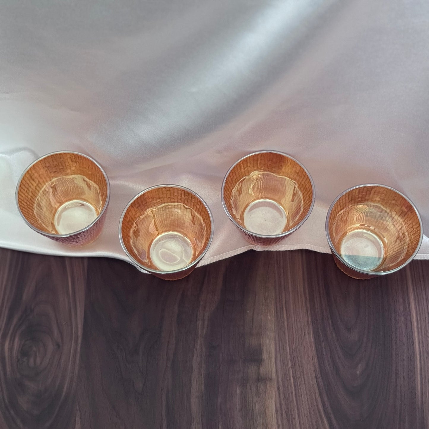 Jeannette Glass Marigold Tree Bark Glasses