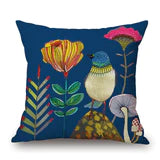 Bird/Foliage Pillow Cover