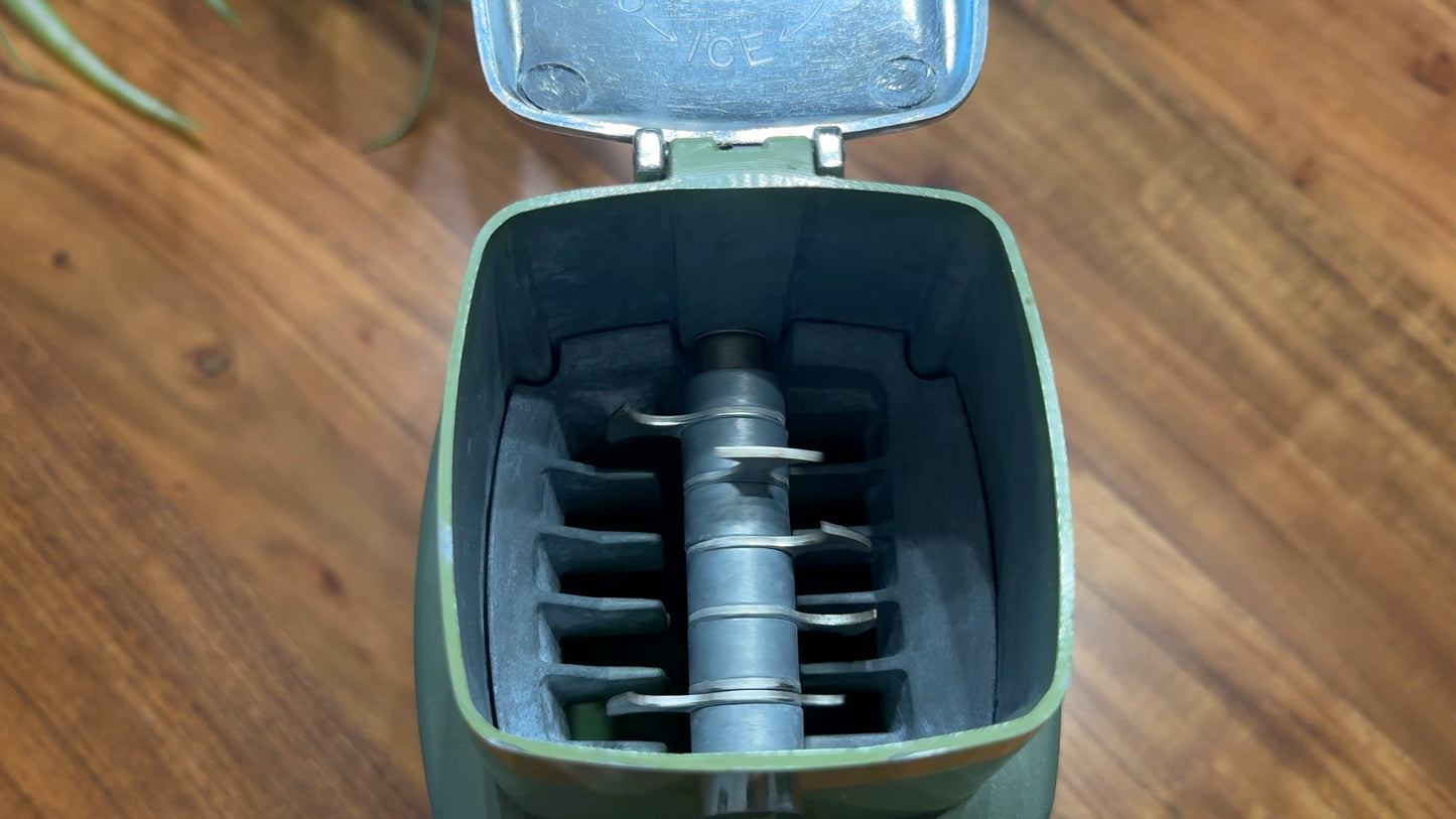 Vintage Avocado Green Hand-Crank 'Swing-A-Way' Ice Crusher