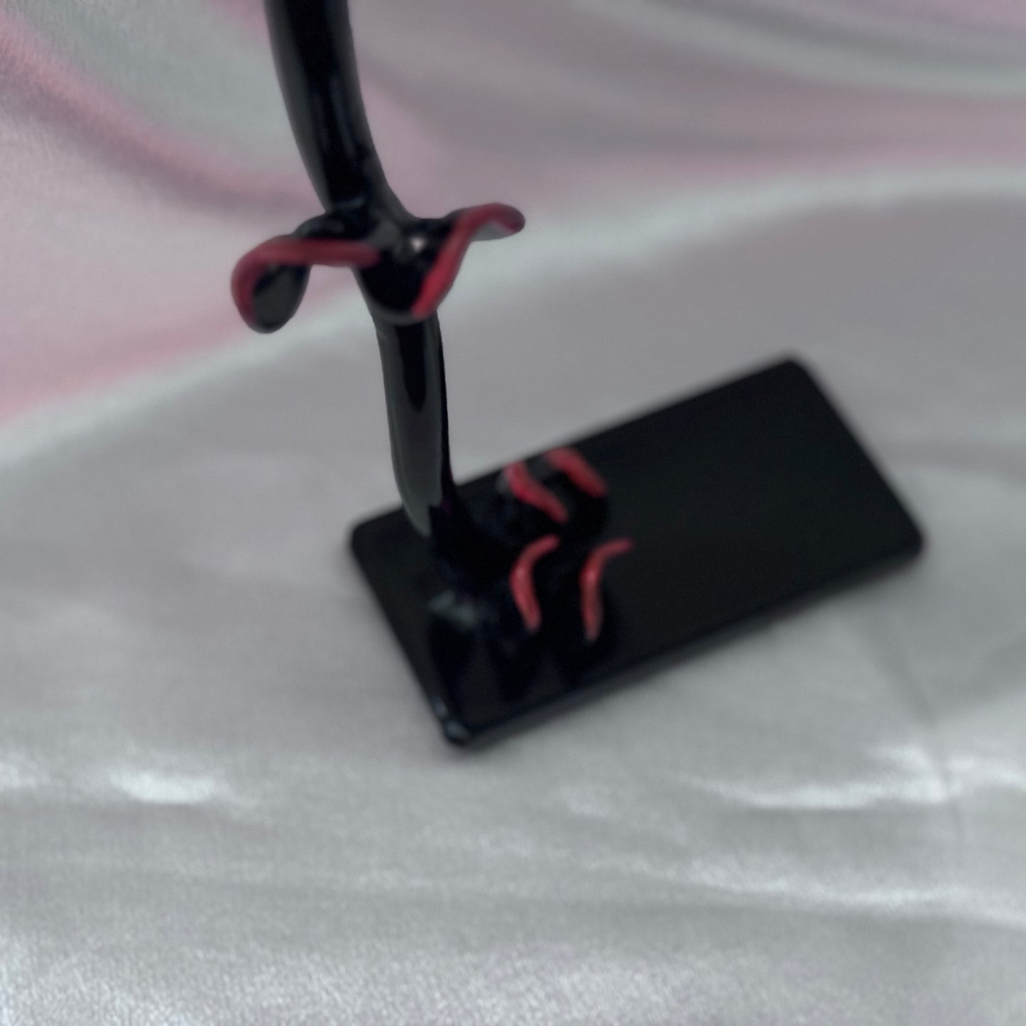Black/Orange Metal Work Flower with Base